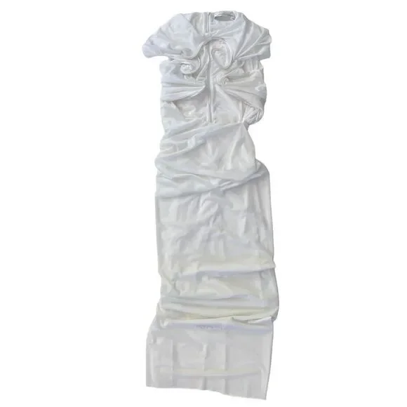 Christopher Esber Venusa Tee Dress in White - Picture 2 of 13